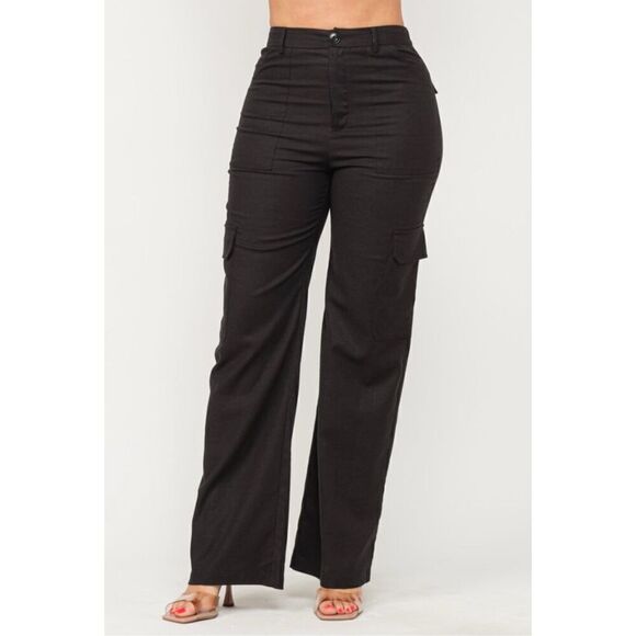 Black cargo pants - Picture 1 of 5